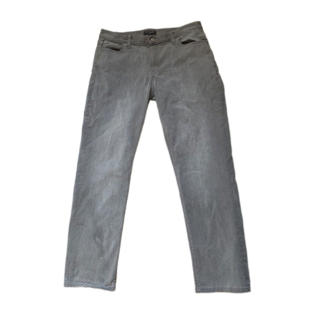 Banana Republic Gray Slim Fit Stretch Jeans Mens 35x32 Cotton Blend EUC